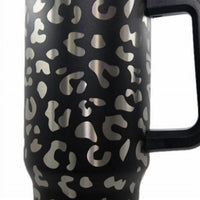 Katydid - Metallic Leopard 40 Oz Stainless Steel Tumbler Cup With Handle