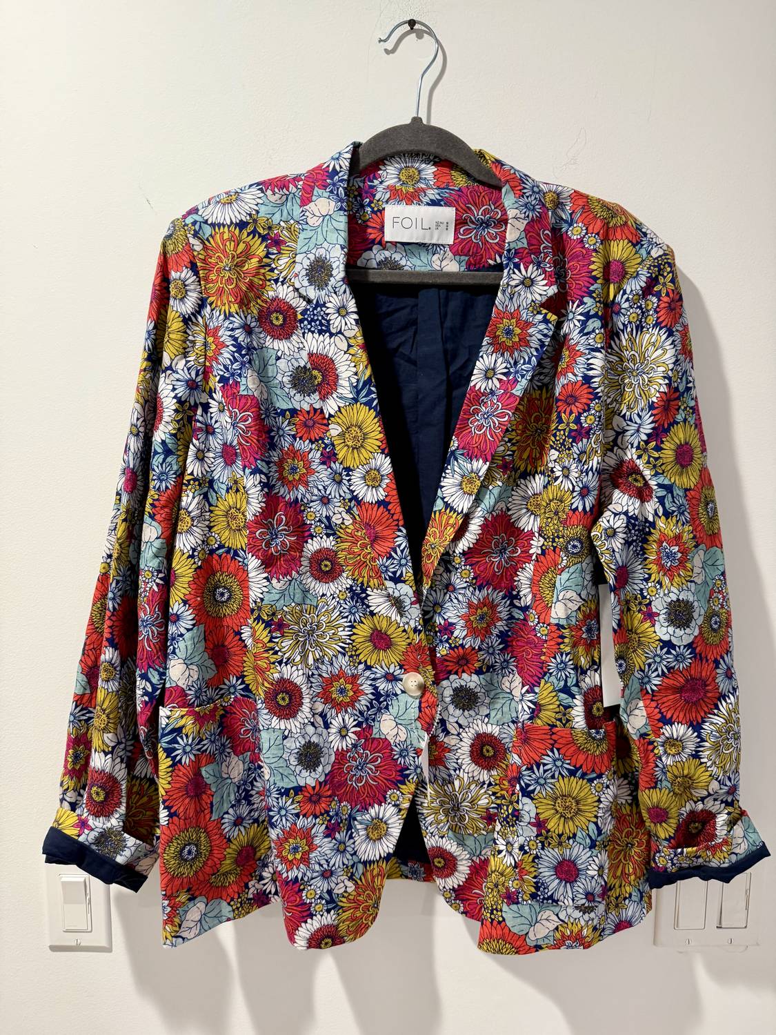 FOIL Whistle And Flute Blazer in floral - women's jacket - alternate view
