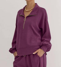 Entro - Women's Ribbed Zip Up Collared Sweater