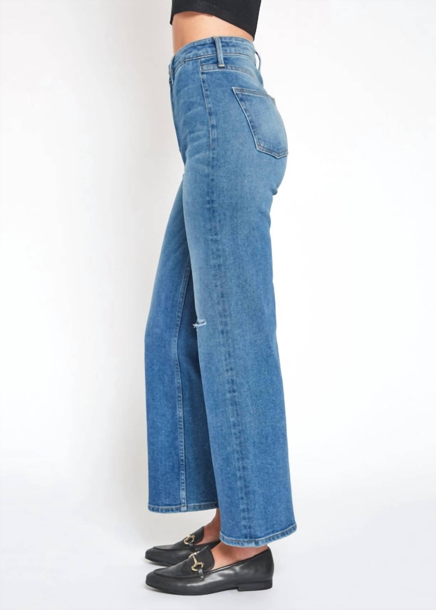 Noend - Queen High Rise Crop Wide Leg Jeans