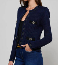 L'Agence - Astor Grosgrain Trimmed Cardigan Jacket