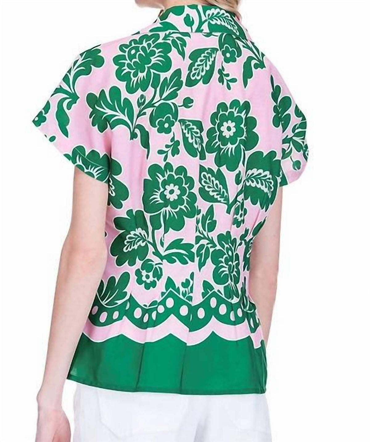 Joy Joy - Petals Waist Pleated Blouse