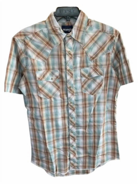 Wrangler - Men's Short Sleeve Western Plaid Shirt