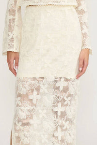 Lucy Paris - Priscilla Crochet Midi Skirt