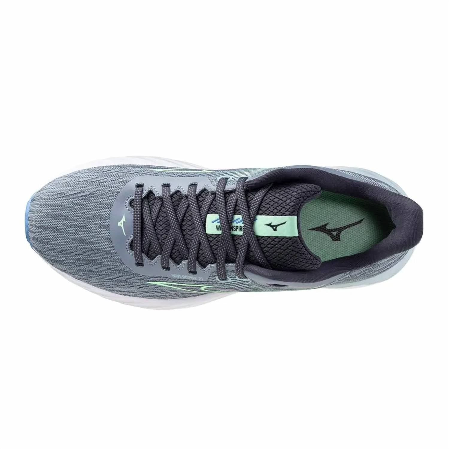 MIZUNO Men's Wave Inspire 21 Running Shoes in tradewinds neo mint 4 - men's shoe - alternate view