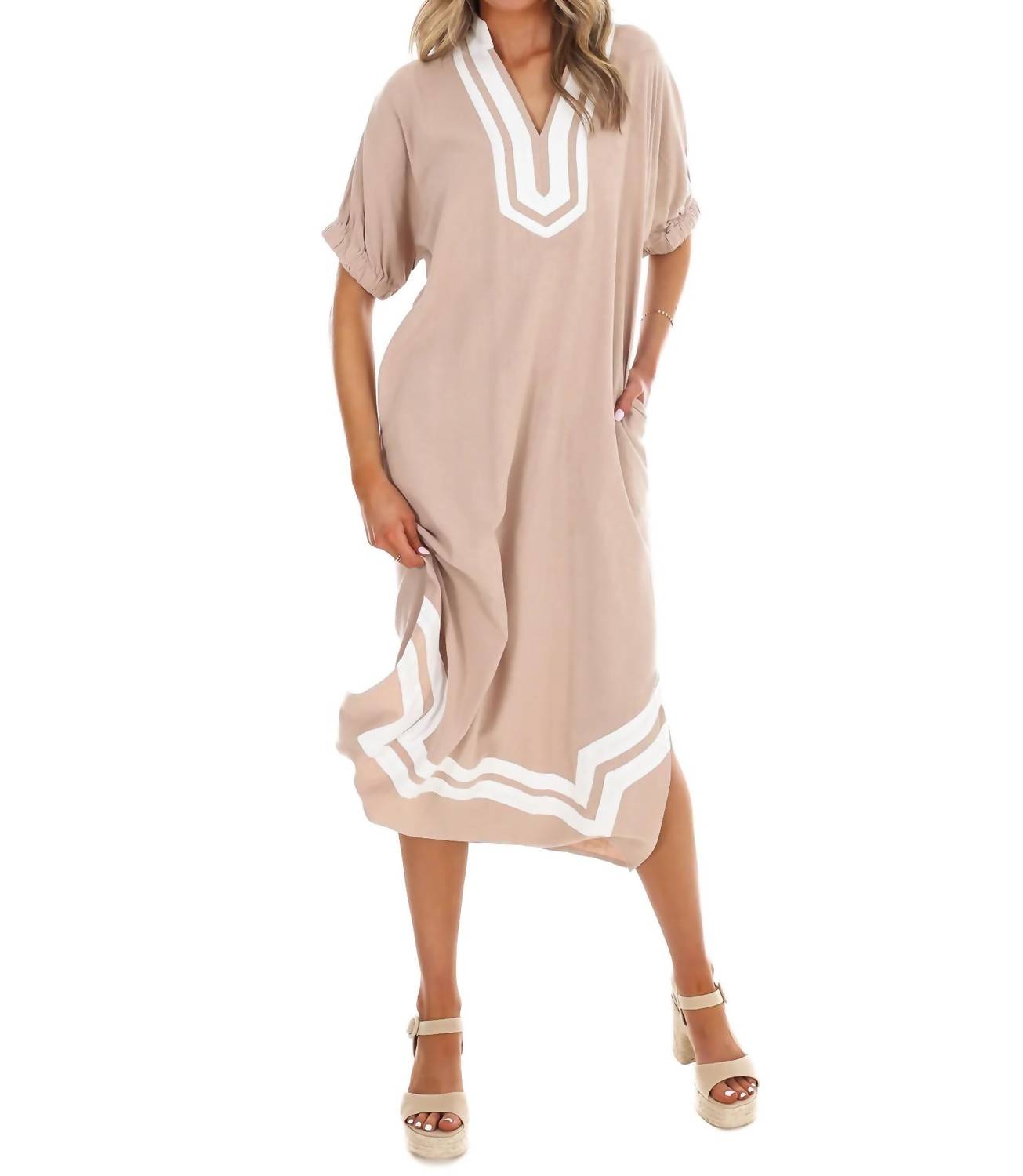 Entro - Women's In The Best Way Contrast Midi Dress