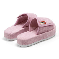HUNTER Women's Original Terry Towelling Logo Slides in fox glove - women's shoe - alternate view