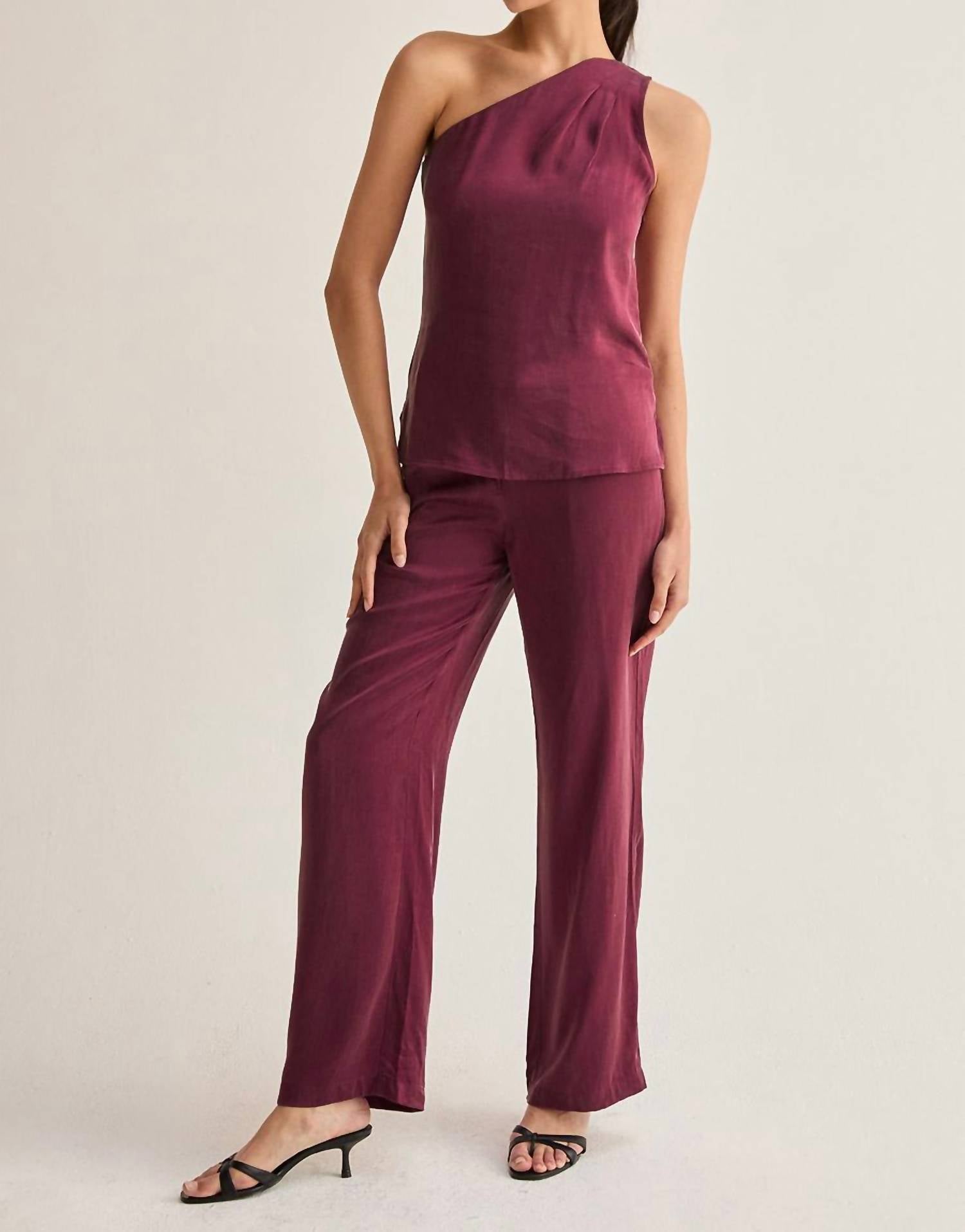 Crescent - Bethany Trouser and One Shoulder Set