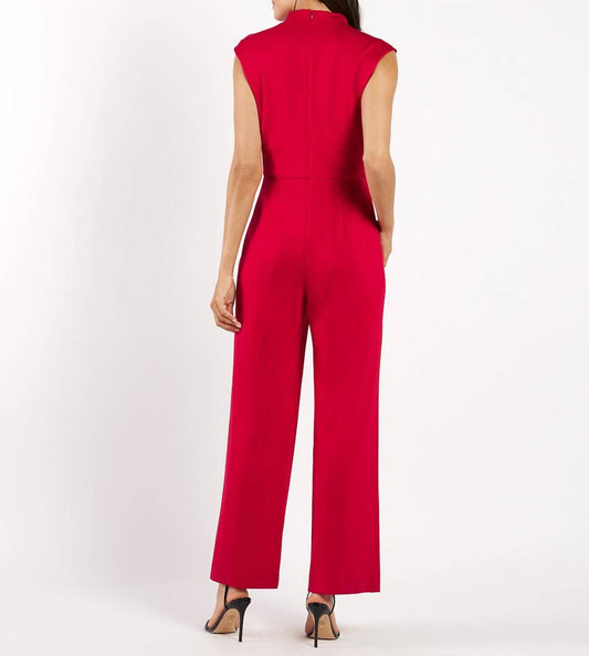 Jude Connally - Kendall Ponte V-neck Jumpsuit