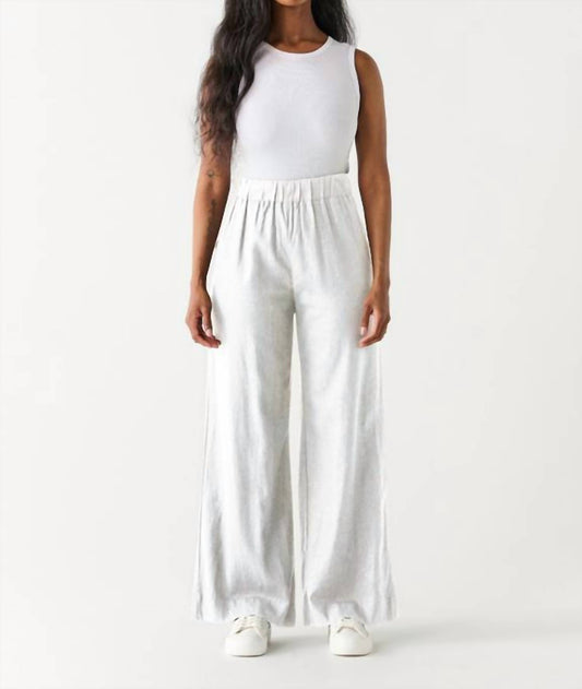 Dex - High Waist Elastic Waist Wide Leg Pants
