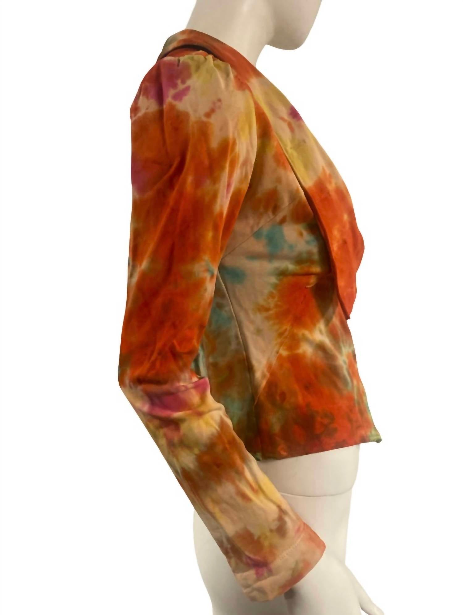 Tough Luv - Tie Dye Cotton Boho Blazer Jacket