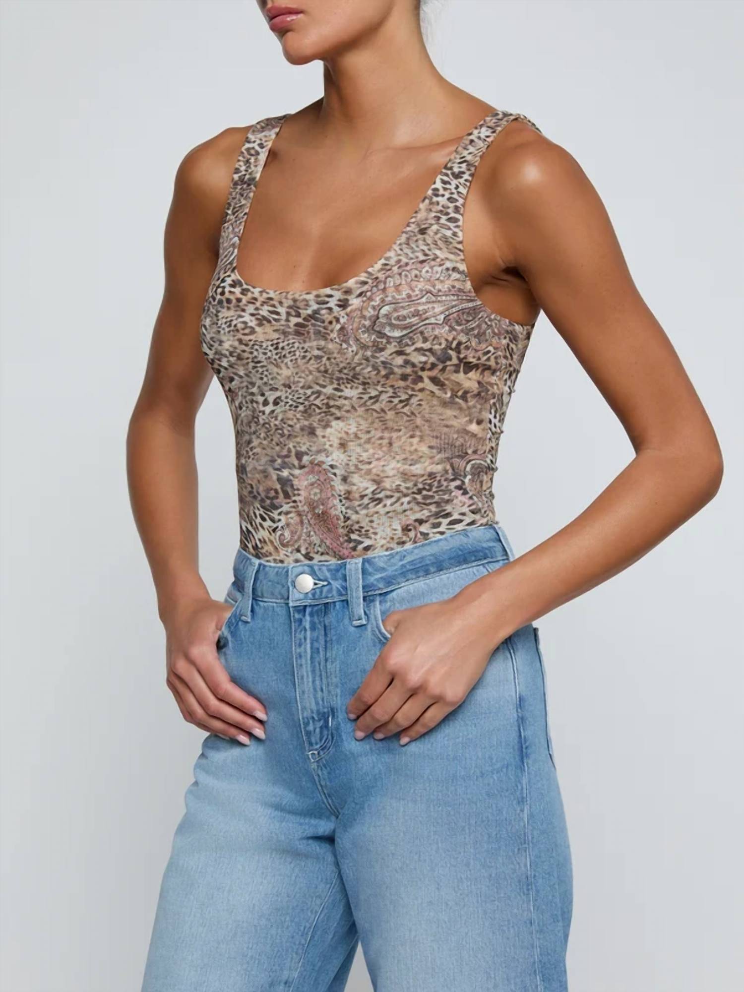 L'Agence - Kalea Scoop Neck Tank Bodysuit