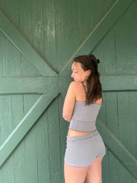 Bailey Rose - Bay Knit Stripe Tie-Waist Shorts