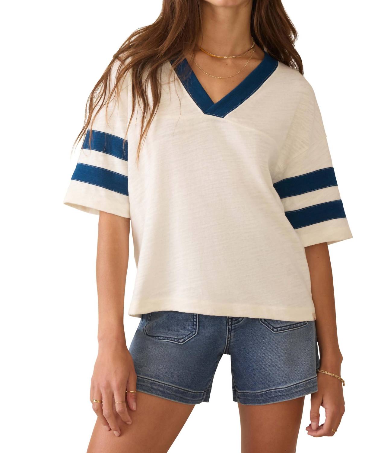 Faherty - Sunwashed Slub Varsity Tee