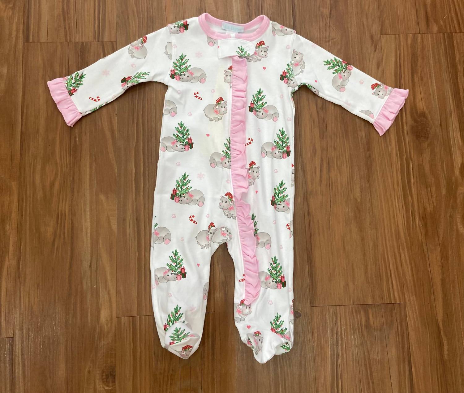 Lulu Bebe - Girl's Hippo Footies One Piece