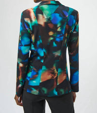 Joseph Ribkoff - Abstract Print Long Sleeves Fitted Blazer