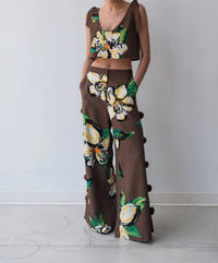Hope For Flowers - Tie Shoulder Shell Sleeveless Blouse