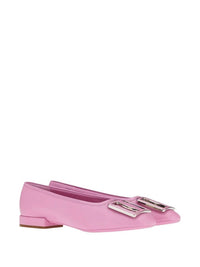 Salvatore Ferragamo - Women's Buckle Leather Ballerina Flats