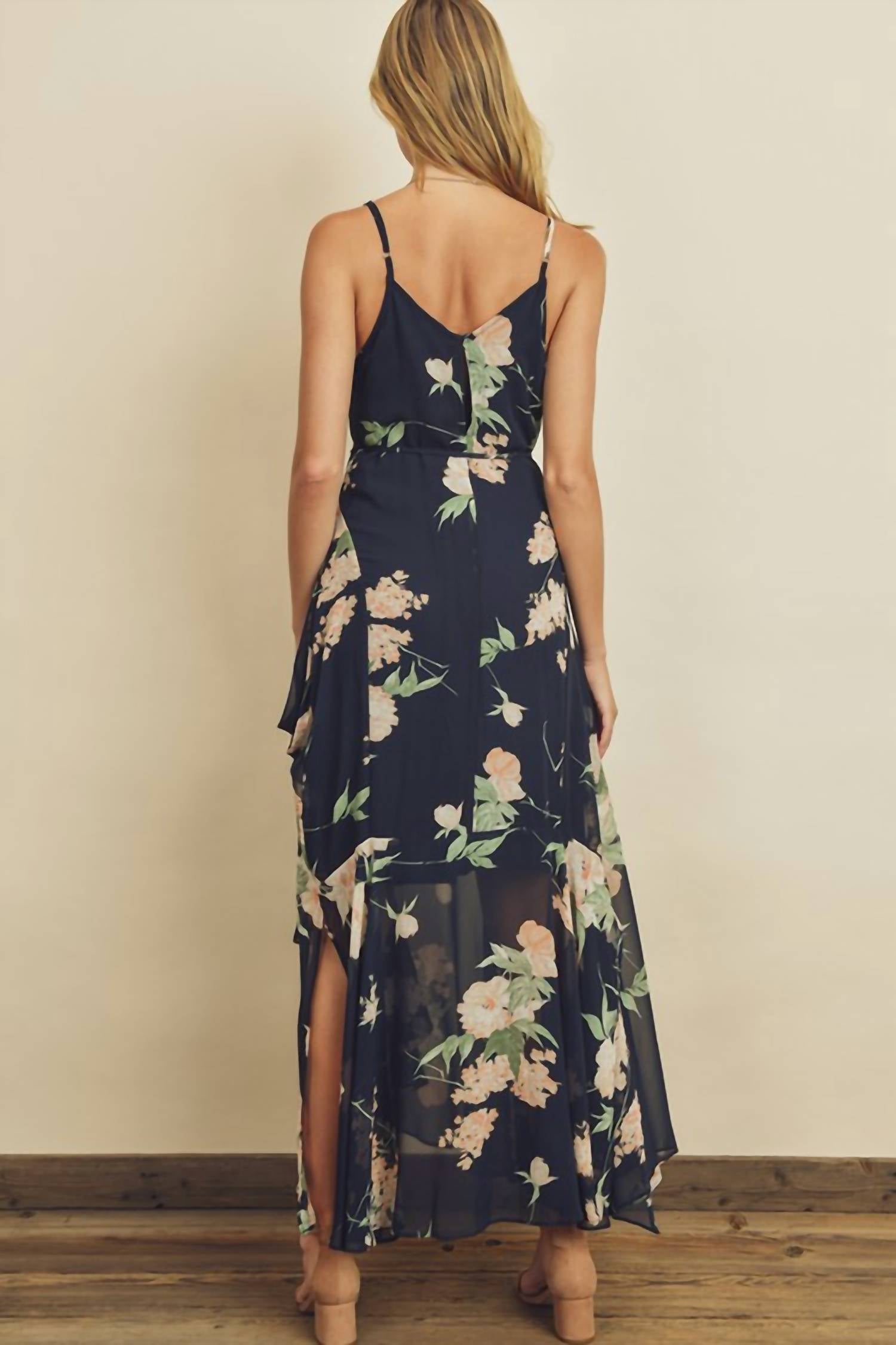 Dress Forum - Key To My Heart Floral Flared Hem Maxi Dress