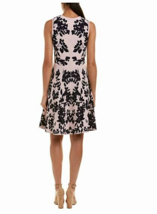 Eliza J - Floral Fit & Flare Knit Sleeveless Mini Dress