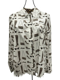 Tizzie - Fashionista Long Sleeve Button Up Top