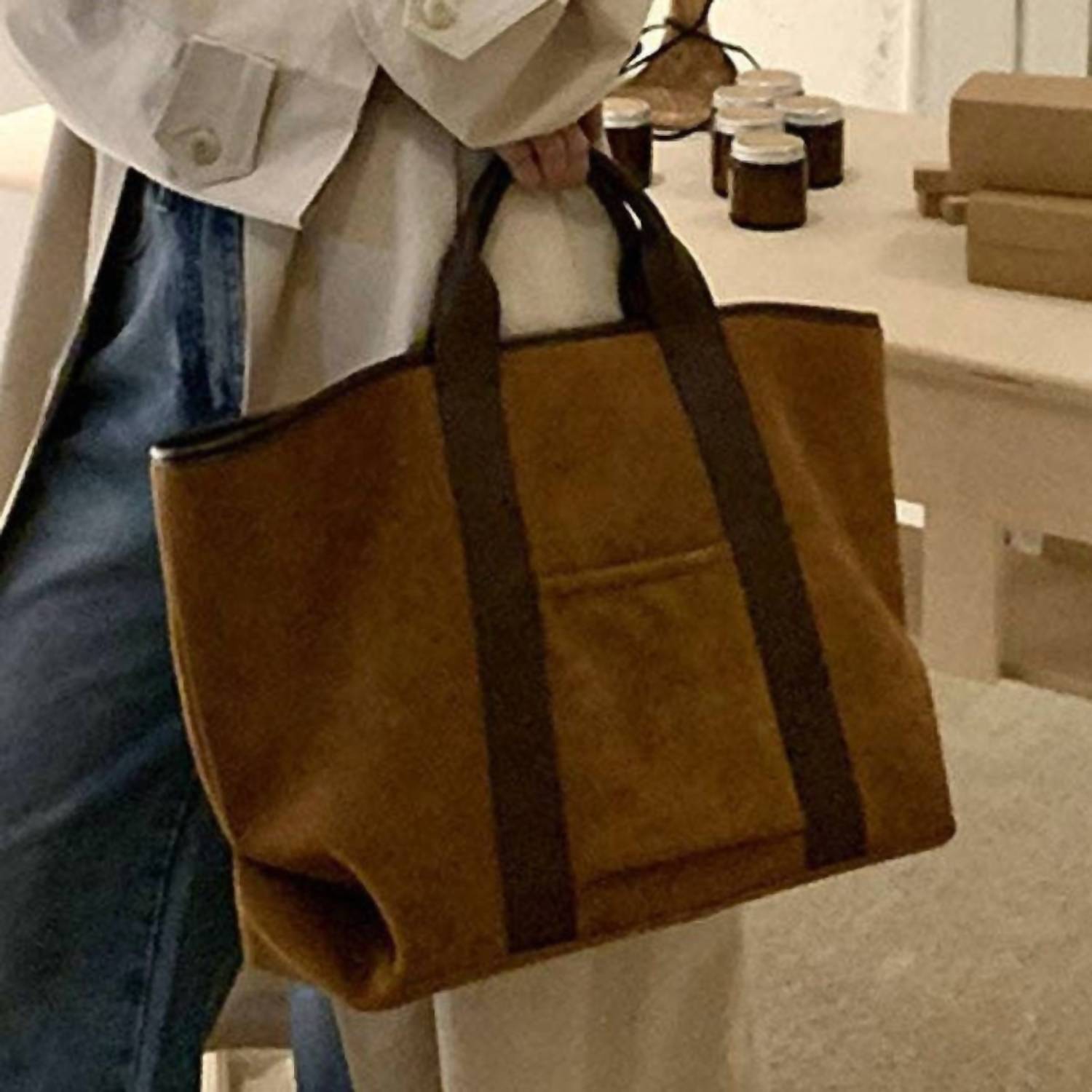 Dipped Shop Women's Slouchy Tote Large Bag in brown - women's bag - view 4