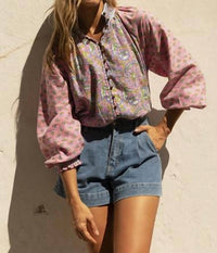 Miss June Paris - Raquel High Collar Blouse