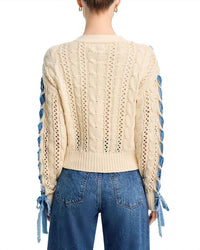 Driftwood - Braided Denim Button Front Sweater