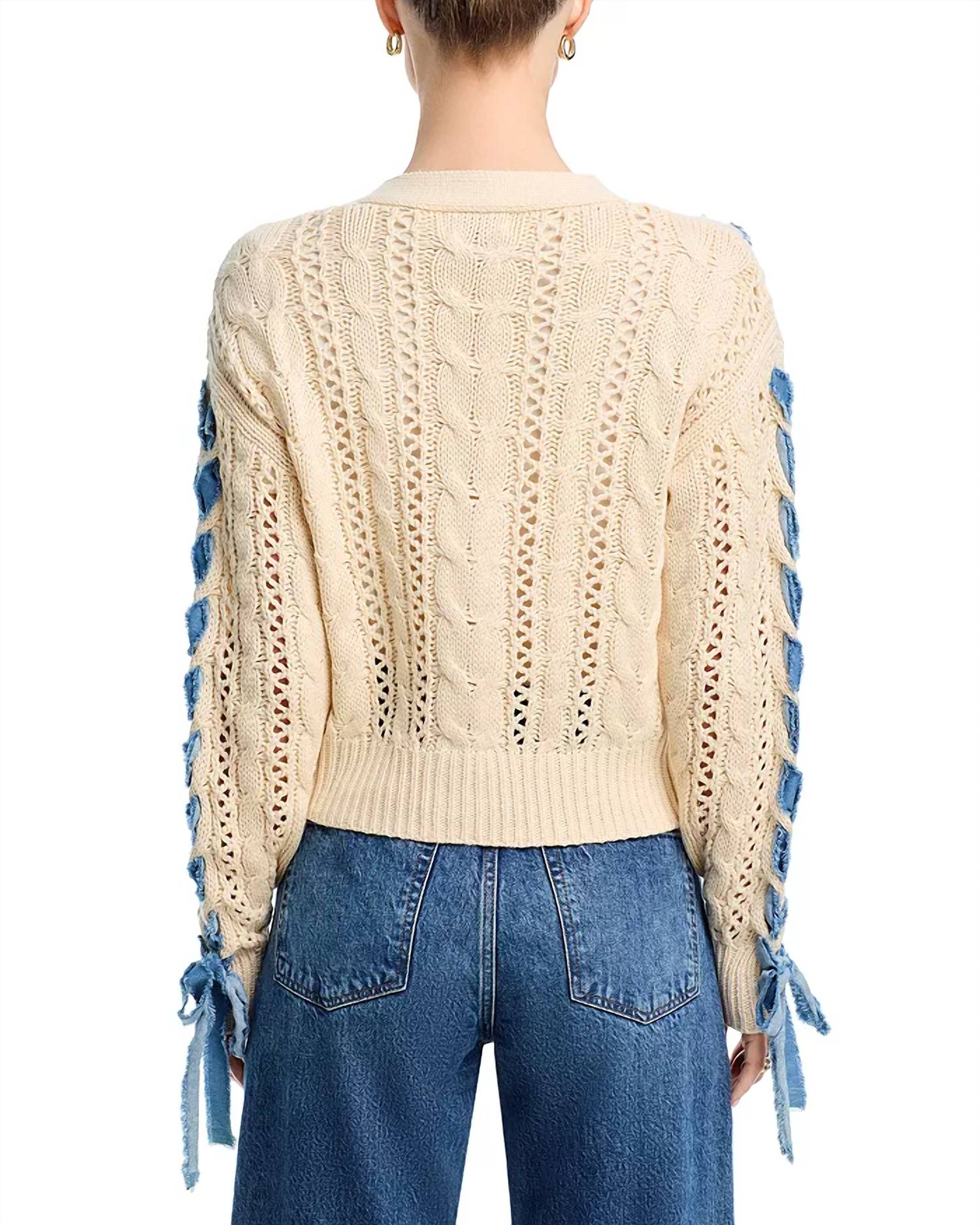Driftwood - Braided Denim Button Front Sweater