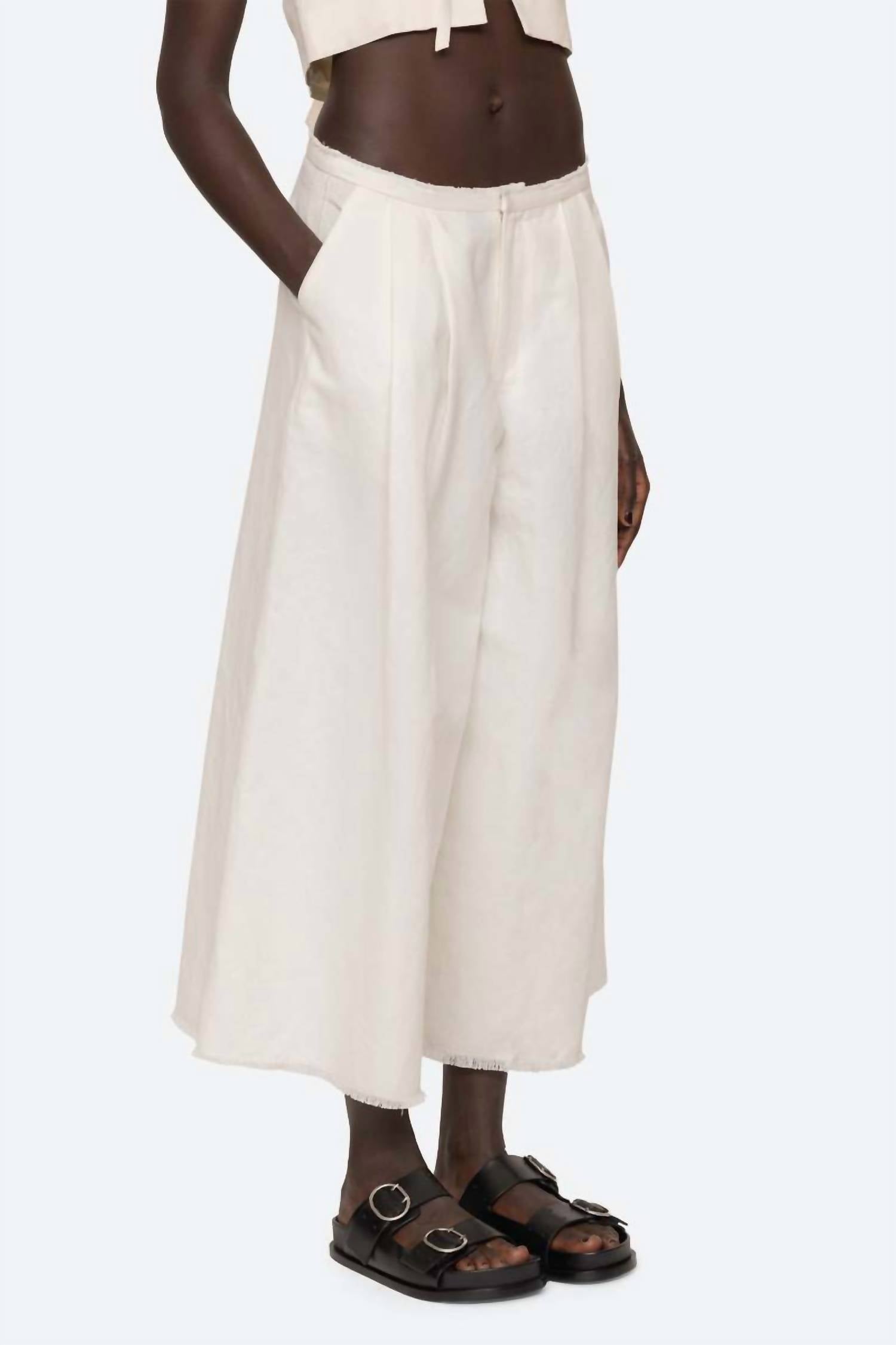 Sea - Lara Cropped Linen Pants