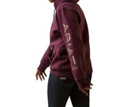ARIAT Rebar Graphic Hoodie in potent purple - women's top - detail view