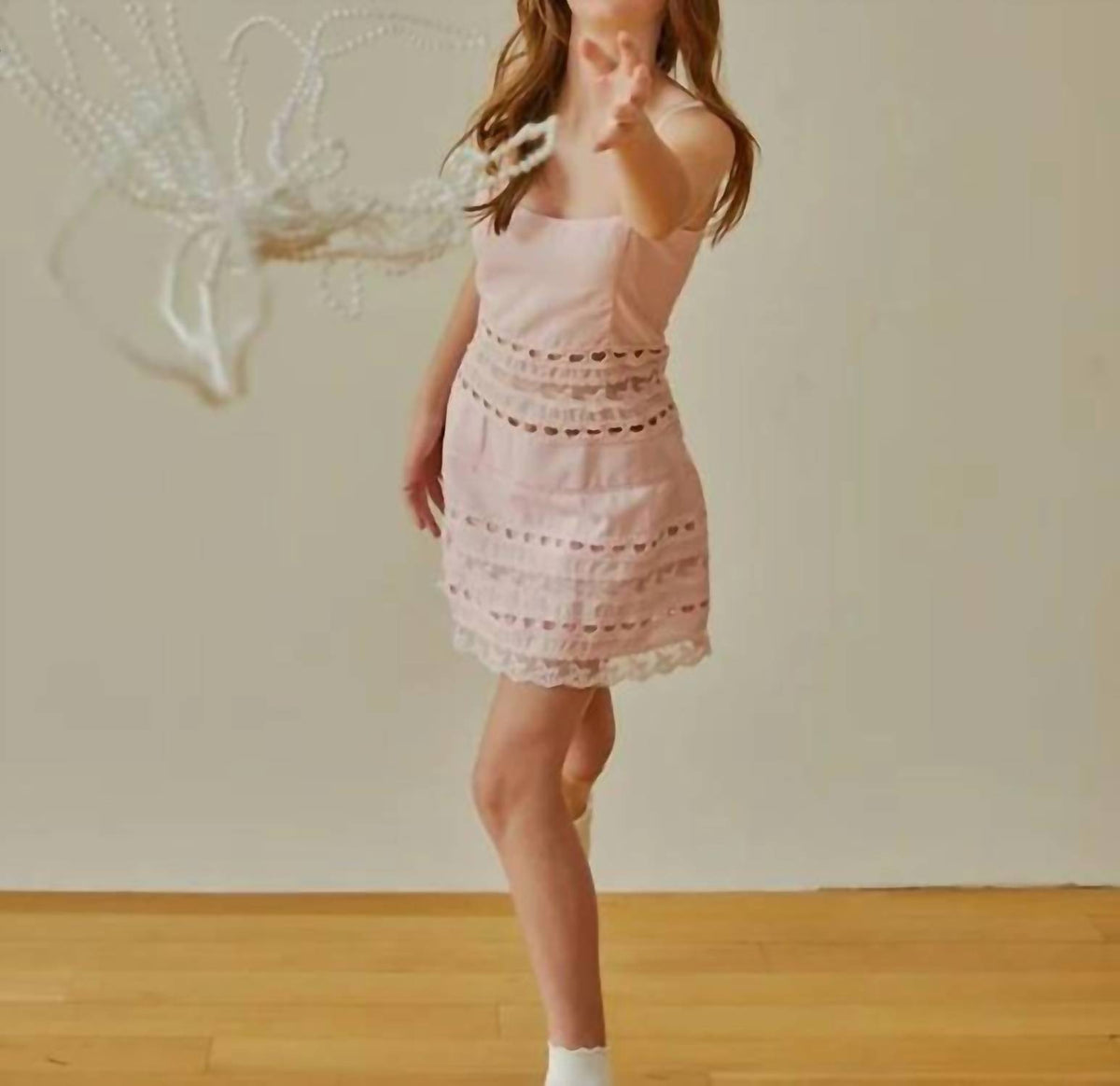 Theme - Isabella Heart Bow Lace Dress