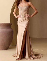 Amelia Couture - Long Evening Mermaid Beaded Prom Gown