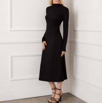 Karen Kane - Elise Long Sleeve Side-shirred Midi Dress