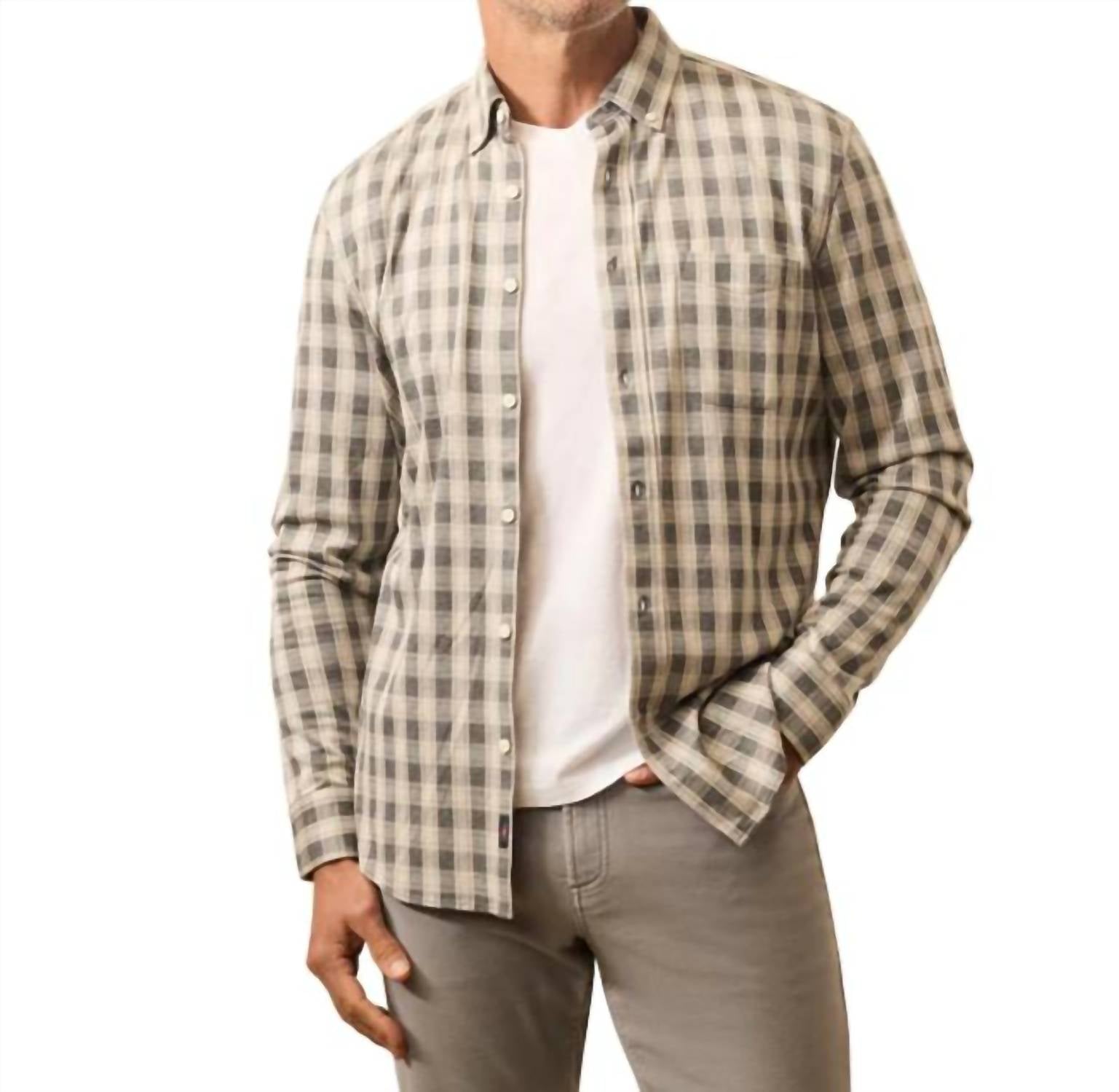 Faherty - Coastline Knit Plaid Button Down Shirt