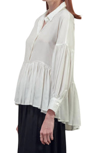 Amente - High And Low Button Bown Shirts