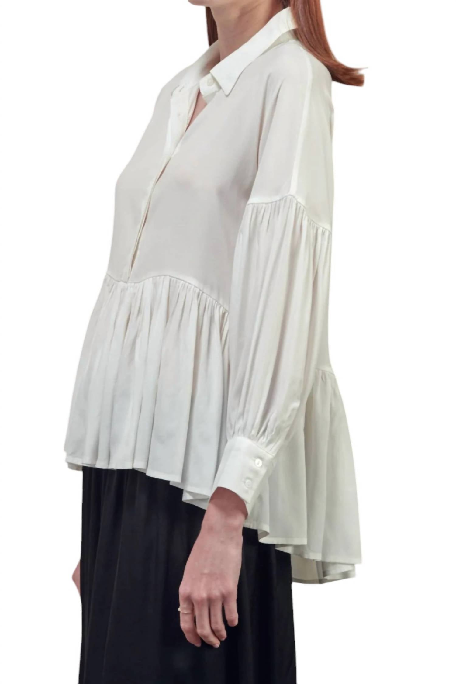 Amente - High And Low Button Bown Shirts
