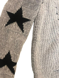Vintage Havana - Girl's Chenille Hooded Star Sweater