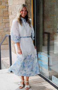 Jade - Wildflower Stand Collar Dress