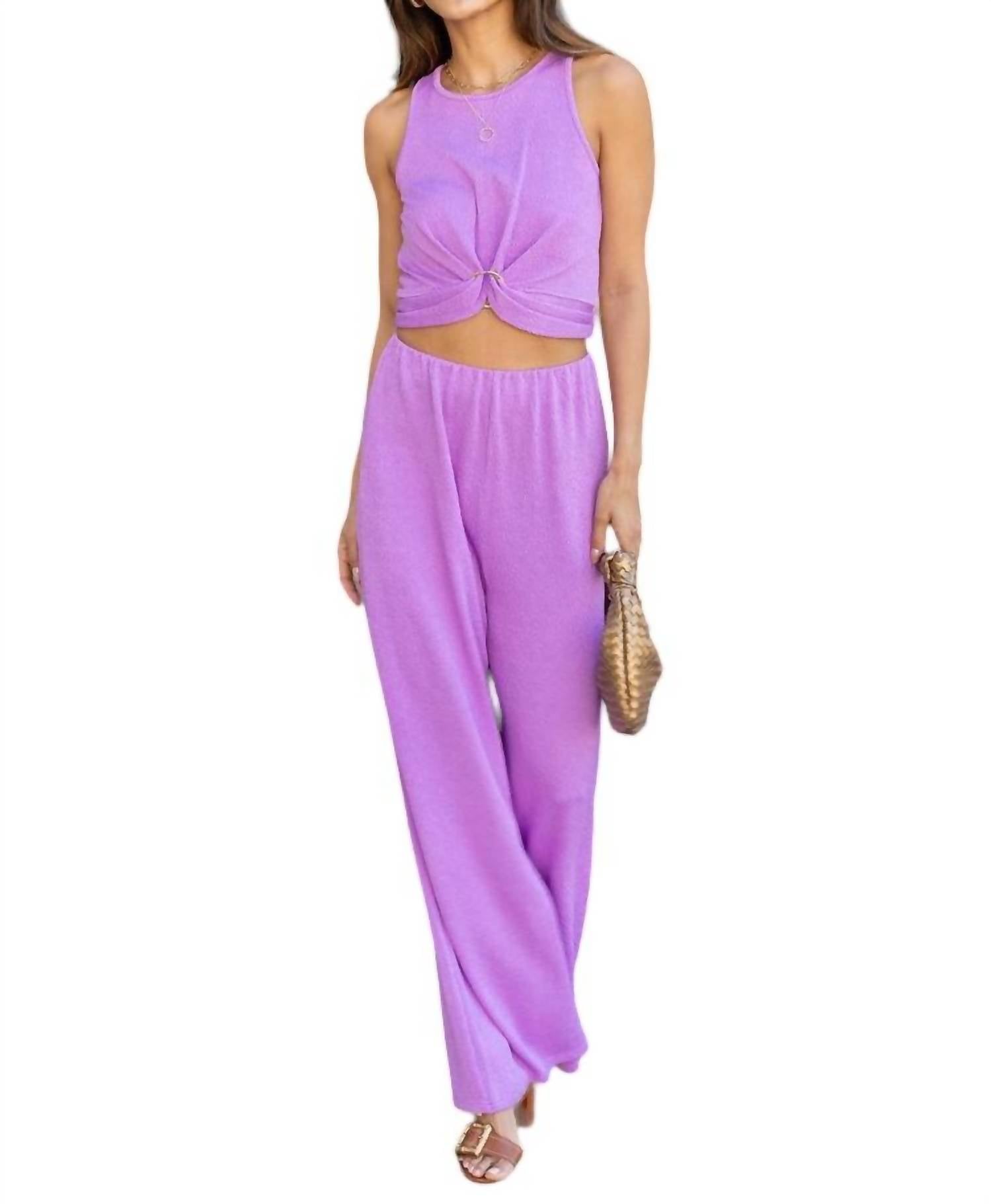 Minkpink - Unity Ring Textured Tank and Pant Set