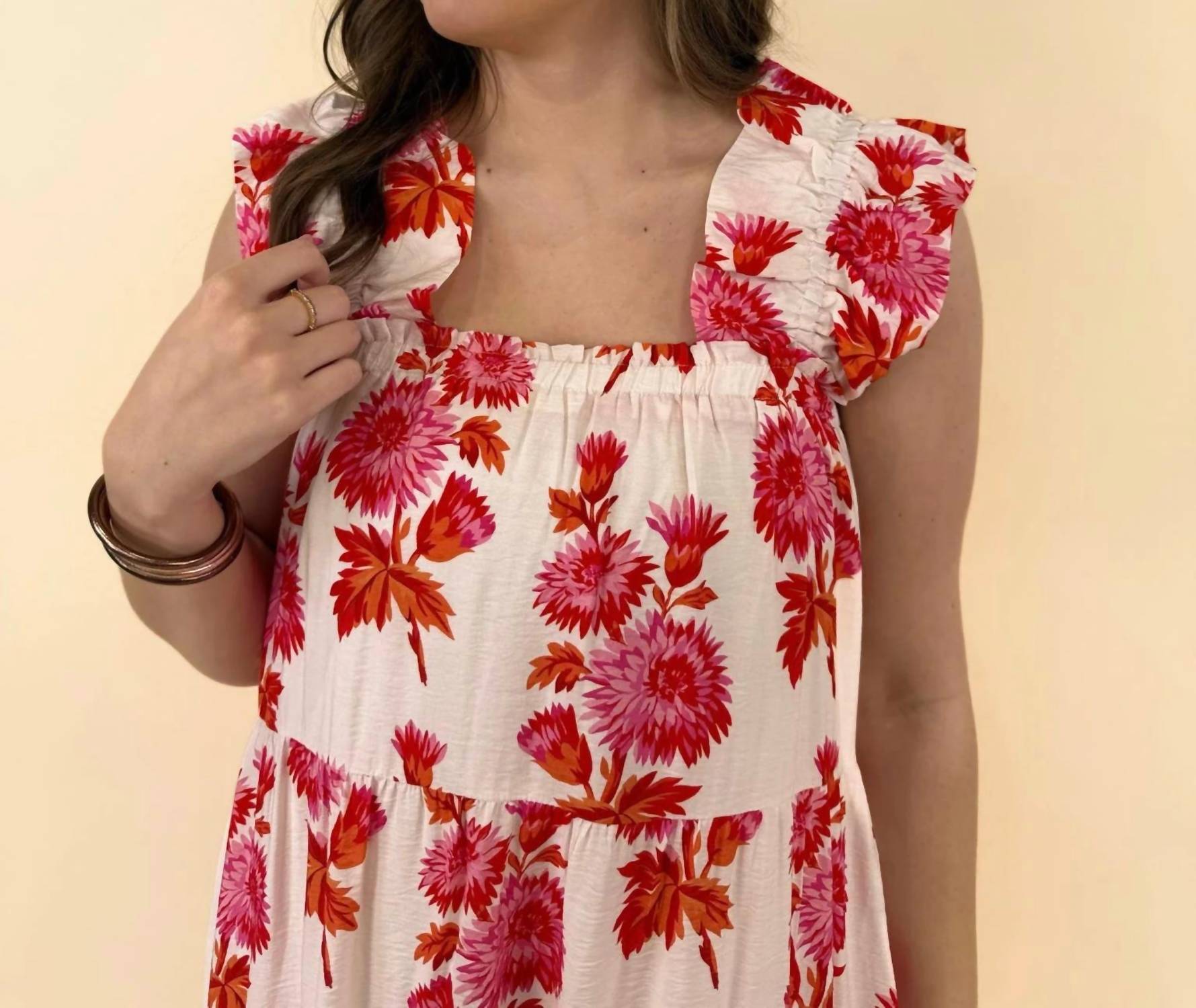Thml - Florina Flutter Sleeve Floral Dress