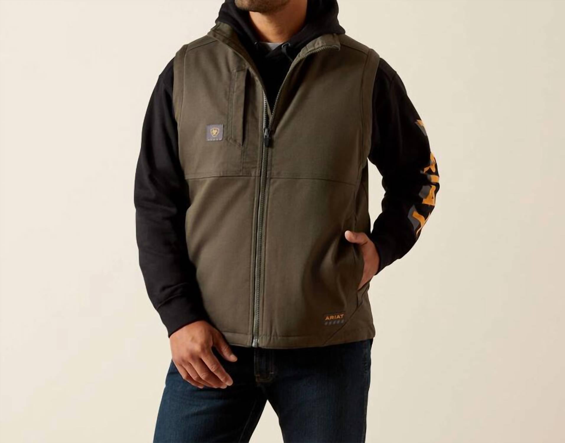 ARIAT Rebar Duracanvas Vest in earth - men's jacket