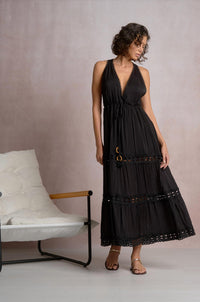 Elan - Caicos Midi Dress With Crochet Detail