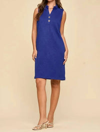 Dear Scarlett - Sleeveless V Neck Dress With Side Pockets