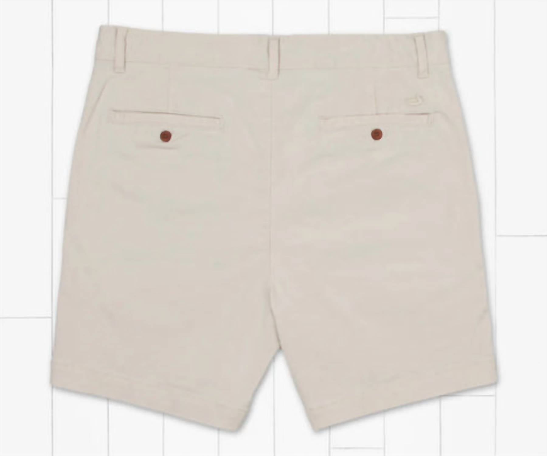 Southern Marsh Men's Regatta Stretch Shorts in audobon tan - men's shorts - detail view