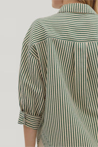 Entro - Juniper Lines Striped Button-up Top