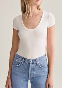 Agolde - Short Sleeve Rib Bodysuit