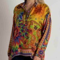 Johnny Was - Women's Slim Audrey With Trim Button Down Shirt