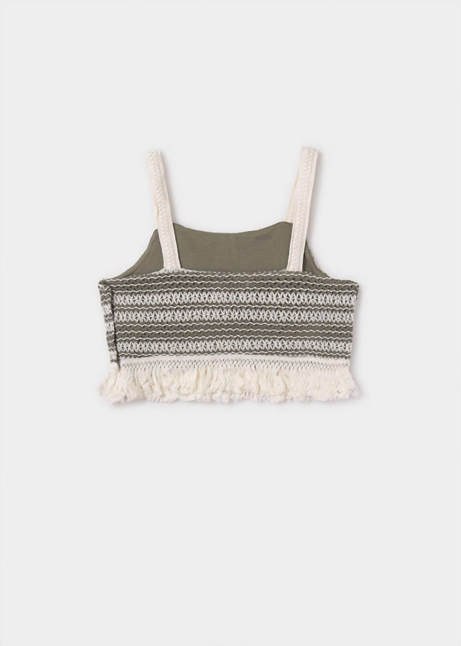 Mayoral - Fringed Sleeveless Crochet Top