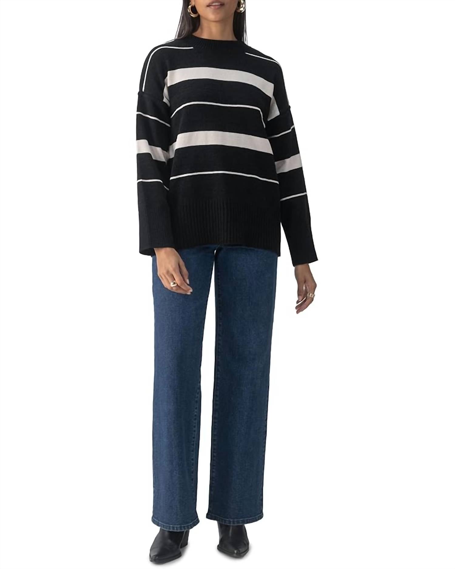 Sanctuary - Modern Stripe Tunic Sweater